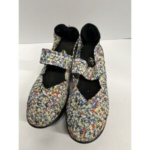 Bernie Mev Lulia Endure Woven Stretch Mary Jane Platform Wedge Pump size 9